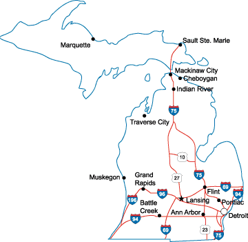 MI State Map