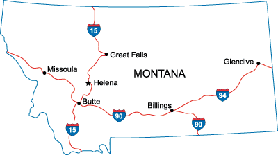 MT State Map
