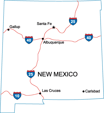 NM State Map