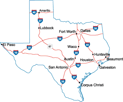 TX State Map