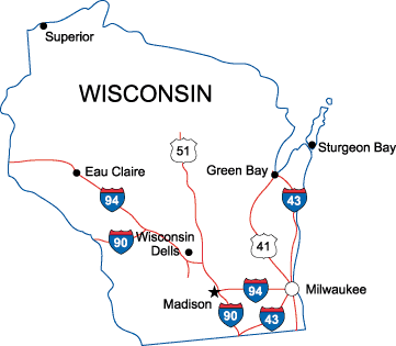 WI State Map